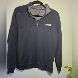Vineyard Vines Men's Navy "Shep Shirt" Quarter-Zip Sweater ~ Size Small